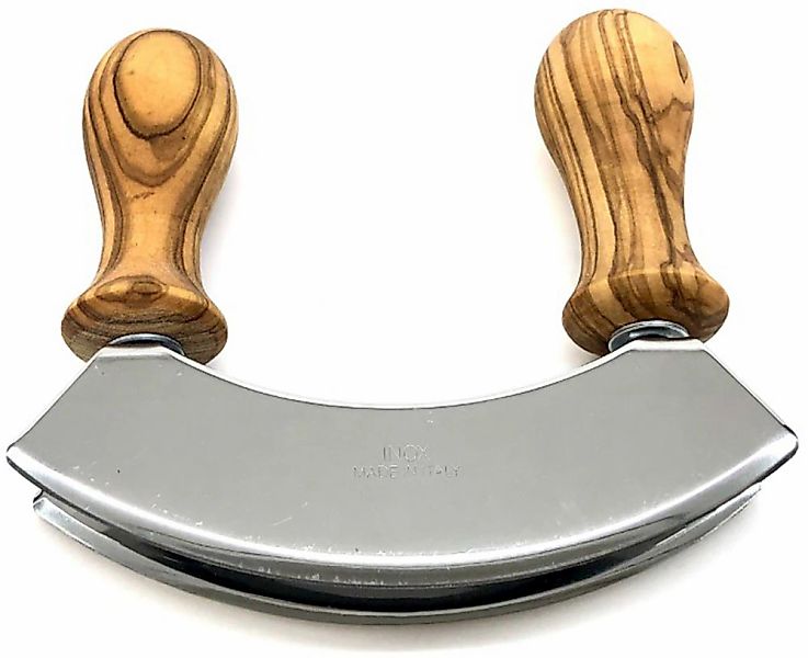 Olivenholz-erleben Wiegemesser "DESIGN mit gedrechselten Griffen aus Oliven günstig online kaufen