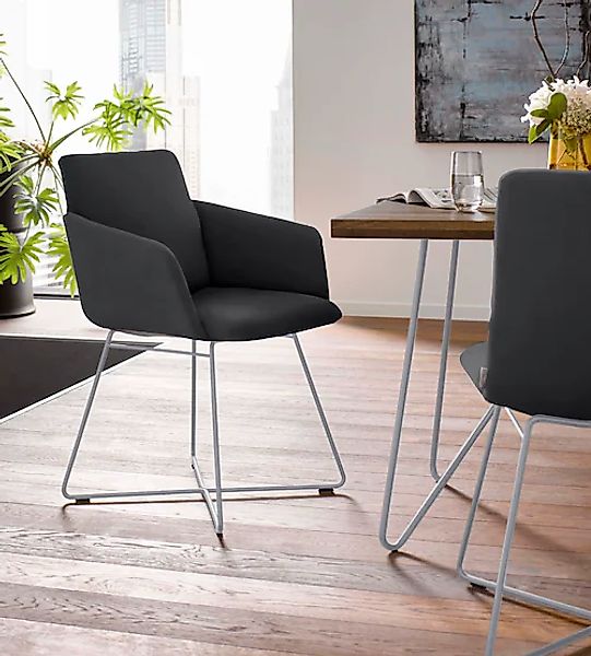 W.SCHILLIG Armlehnstuhl »jakob« () mit Drahtrohrgestell in Silber matt günstig online kaufen