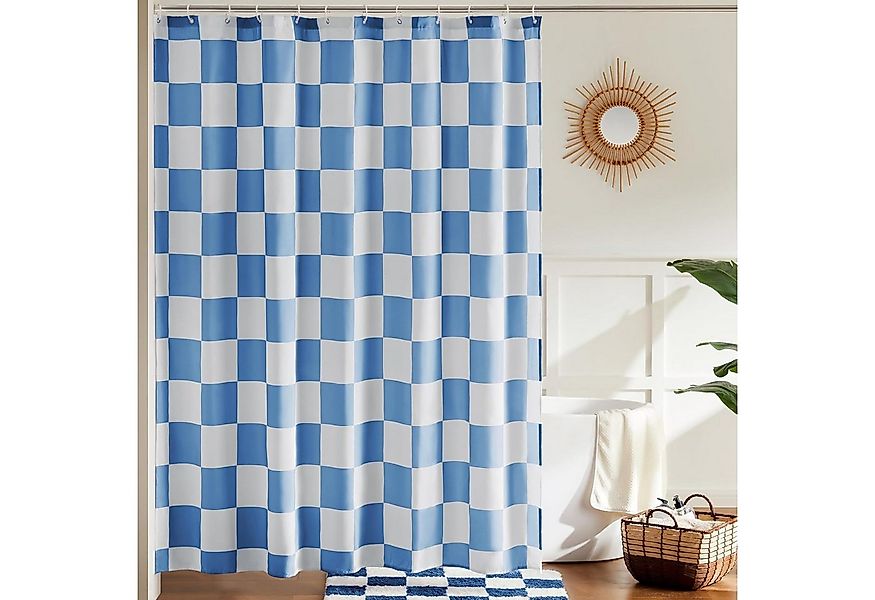 Coonoor Duschvorhang für Badezimmer, hübsches Retro-Schachbrettmuster,183 x günstig online kaufen