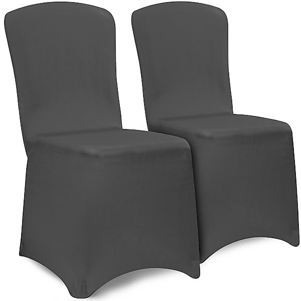 Stuhlhussen 2er-Set Anthrazit günstig online kaufen