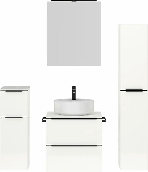 nobilia® Badmöbel-Set »Alvene« vormontiert, mit Soft-Close, 4 Stk. tlg. ink günstig online kaufen