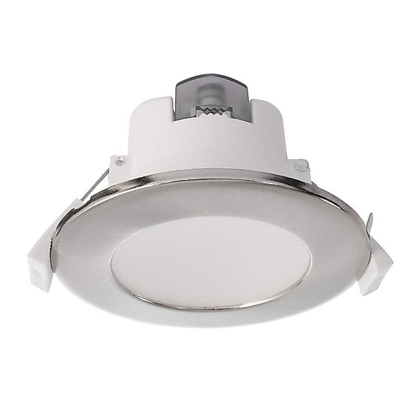 LED Einbauleuchte Acrux in Verkehrsweiß und Silber 7W 630lm 95mm günstig online kaufen