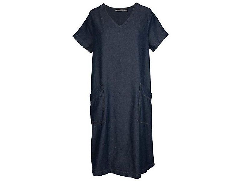 ORGANICATION Jerseykleid ORGANICATION Damen Jeanskleid mit V-Ausschnitt günstig online kaufen