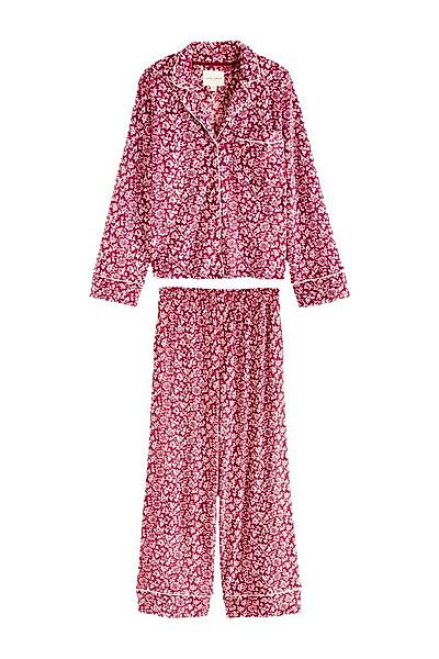 LAURA ASHLEY Pyjama Laura Ashley geknöpfter Fleece-Schlafanzug (2 tlg) günstig online kaufen