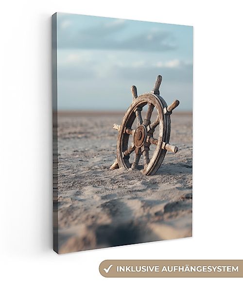 OneMillionCanvasses® Leinwandbild Schiffslenker - Holz - günstig online kaufen
