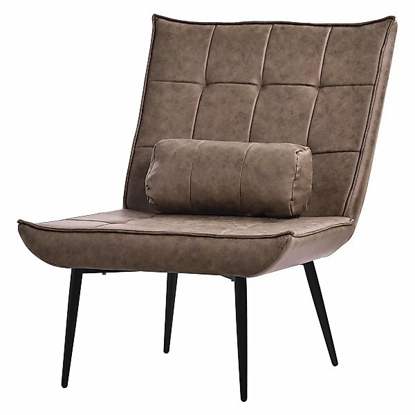 ML-Design Relaxsessel Braun mit PU-Leder Bezug und Lendenkissen Ergonomisch günstig online kaufen