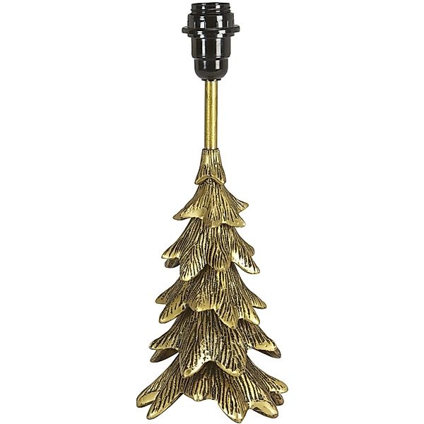 PR Home Granen Tischlampe im Tannenbaum Look aus Metall Antik Messing 29cm günstig online kaufen