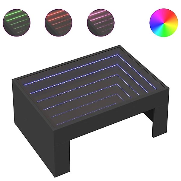 vidaXL Couchtisch Couchtisch mit Infinity-LED Schwarz günstig online kaufen