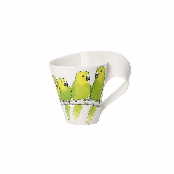 Villeroy & Boch Becher "Becher mit Henkel NewWave Caffè 300 ml weiß-grün" günstig online kaufen