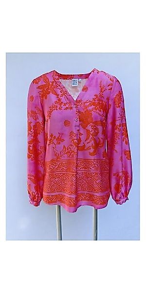 Emily Van Den Bergh Hemdbluse Bluse EMILY VAN DEN BERGH pink orange flower günstig online kaufen