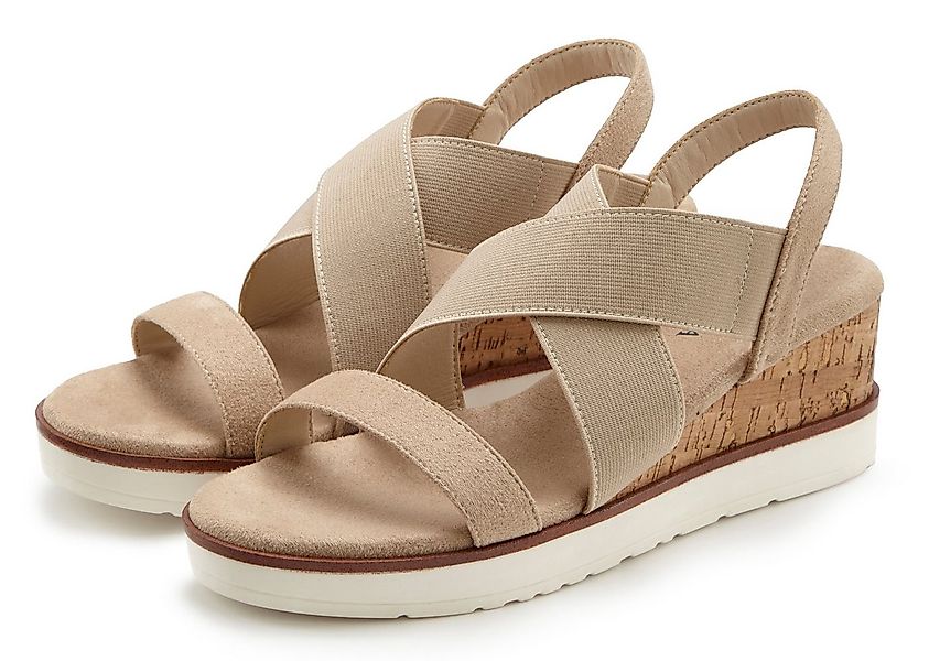LASCANA Sommerschuh, offener Schuh, Sandale Sandalette mit elastischen Riem günstig online kaufen