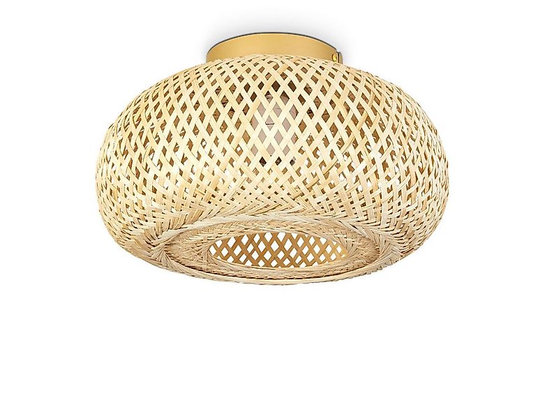 hofstein Deckenleuchte »Decollatura« Deckenlampe aus Metall/Bambus in Goldf günstig online kaufen