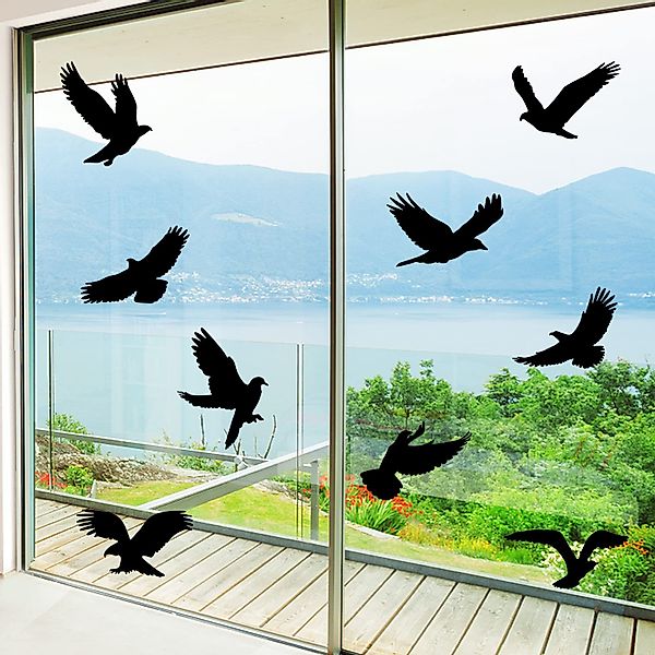 Coonoor Fenstersticker Blumen-Vogel-Schmetterlings-Fensterfolie, statische günstig online kaufen