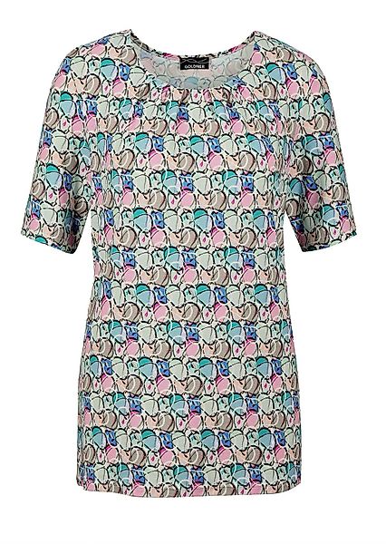 GOLDNER Print-Shirt "Kurzgröße Multicolor-Halbarmshirt mit Rundhals" Ohne günstig online kaufen