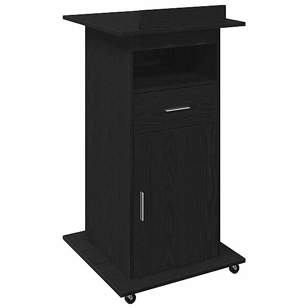 vidaXL Podium Schwarz Eichen-Optik 55 x 55 x 107 cm Holzwerkstoff 862299 günstig online kaufen