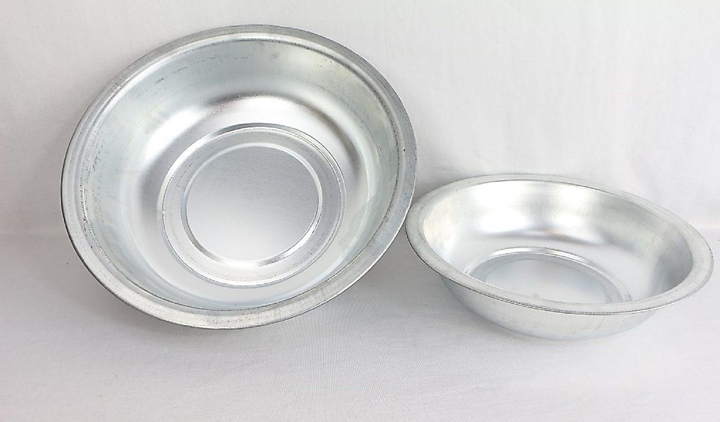 Linoows Pflanzkübel Zink Schüssel Satz, 2 günstig online kaufen