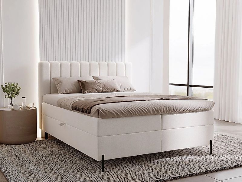 GrainGold Boxspringbett mit Bettkästen PRIMAVERA, Bett mit Kopfteil, 160x20 günstig online kaufen
