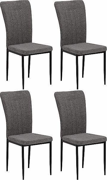 Home affaire 4-Fußstuhl "Bergamo" (Set) 4 Stk.erhältlich in Samt, Vintage-M günstig online kaufen