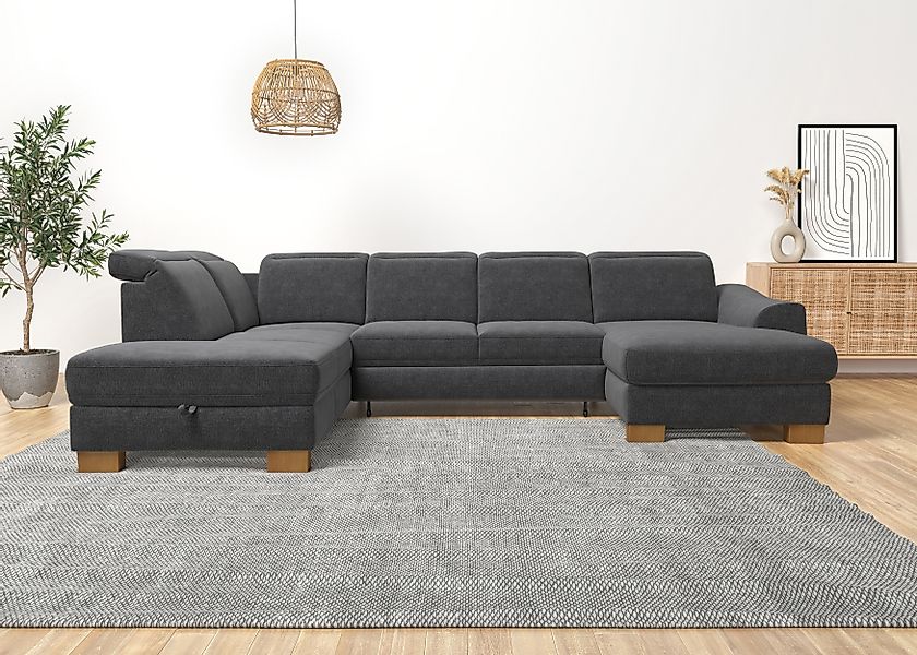 Home affaire Wohnlandschaft »Dundee U-Form« wahlweise mit Kopfteilverstellu günstig online kaufen