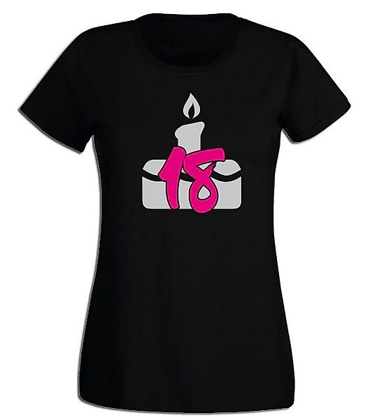 G-graphics T-Shirt Damen T-Shirt - 18 – Geburtstagstorte zum 18. Geburtstag günstig online kaufen