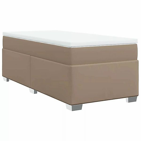 vidaXL Boxspringbett, Boxspringbett mit Matratze Cappuccino-Braun 80x200cm günstig online kaufen