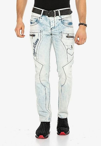 Cipo & Baxx Bequeme Jeans im lässigen Biker-Stil günstig online kaufen