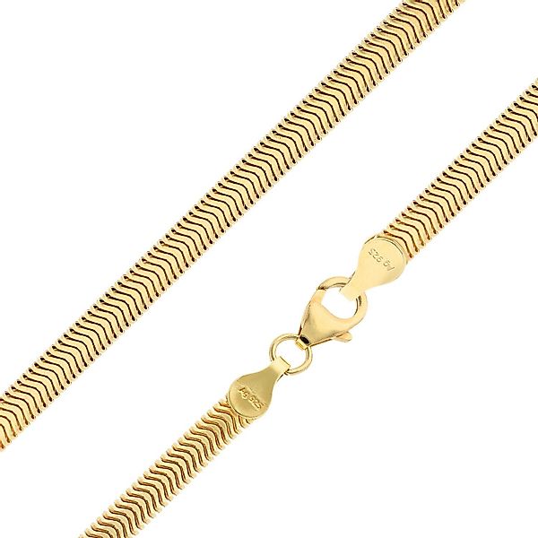 trendor Schlangenkette 925 Silber Vergoldet Ovale günstig online kaufen