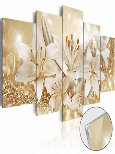 artgeist Acrylglasbild Golden Bouquet [Glass] mehrfarbig Gr. 100 x 50 günstig online kaufen