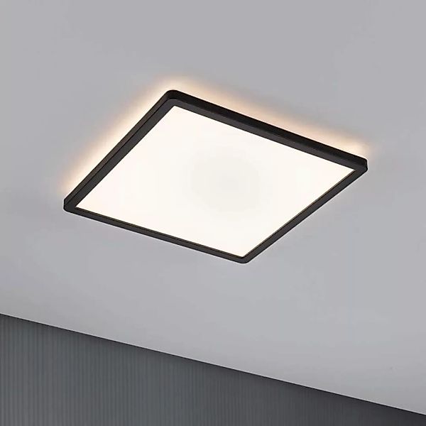LED Deckenleuchte Atria Shine in Schwarz 16W 1600lm 3000K quadratisch günstig online kaufen