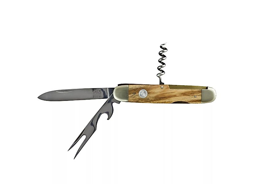 Güde Alpha Olive Taschenmesser 7 cm mit Pitchgabel - CVM-Messerstahl - Grif günstig online kaufen