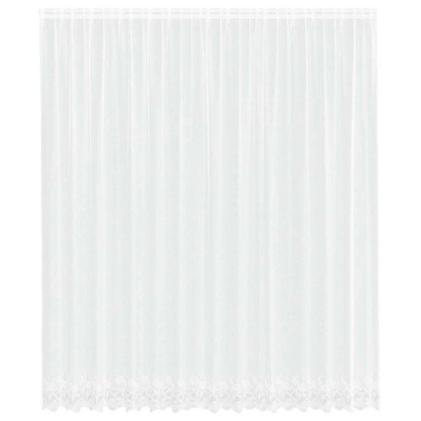 vidaXL Spitzenvorhang mit Vorhängen Weiß 400x280cm Polyester 4107798 günstig online kaufen