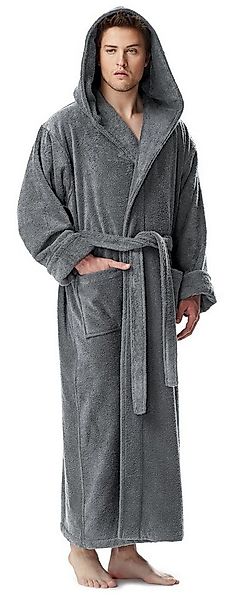 Arus Herrenbademantel Hood'n Full, 100% Baumwolle, mit Kapuze, extra lang, günstig online kaufen