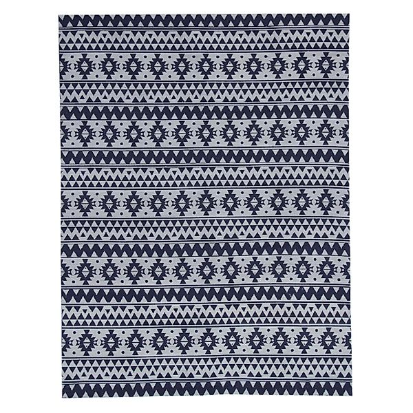 MeGusta Flachflor Teppich Vintage Blau Polyester 120x170 cm Luisa günstig online kaufen
