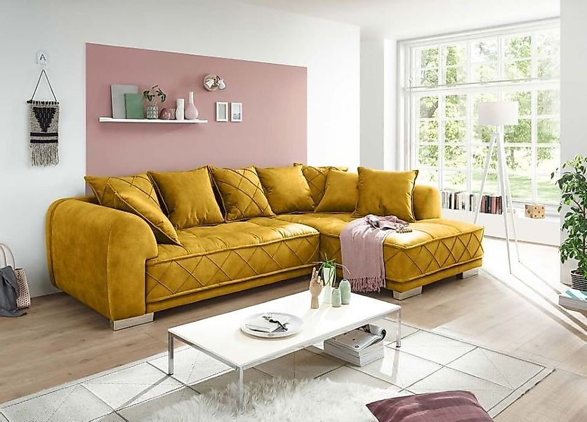 ED EXCITING DESIGN Ecksofa Sentina, mit Rückenkissen, Ottomane links oder r günstig online kaufen