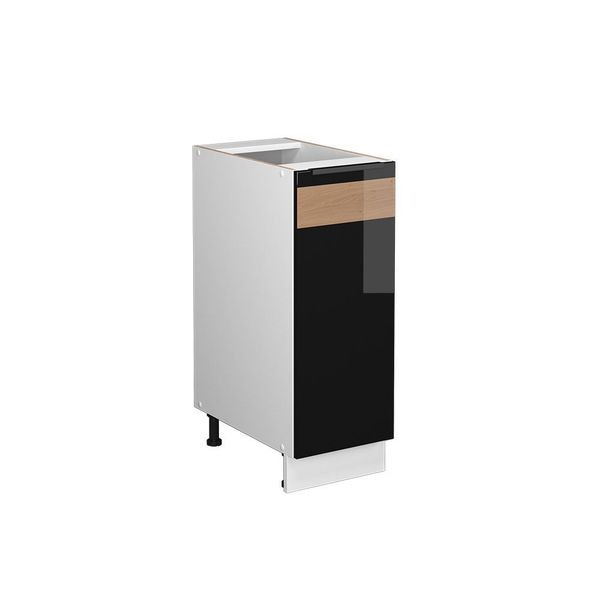 Vicco Apothekerschrank Fame-Line, Schwarz Hochglanz/Weiß, 30 günstig online kaufen