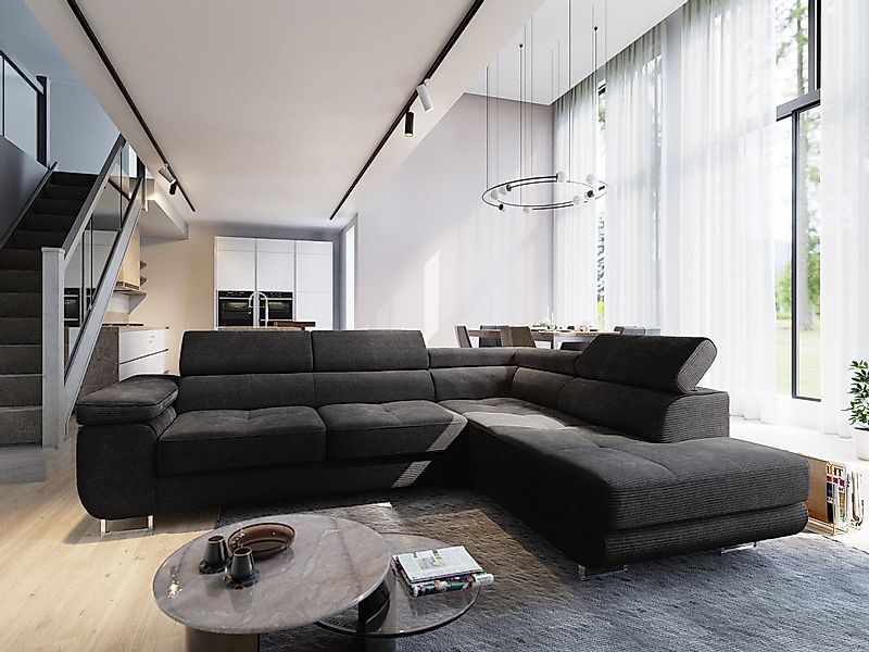 Masseno Ecksofa APIRO mit Schlaffunktion L-Form, Sofa mit Bettkasten günstig online kaufen