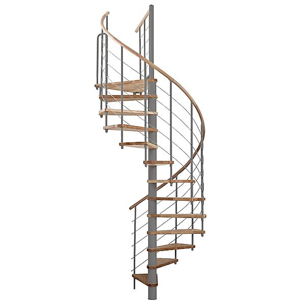 Minka Spindeltreppe Venezia Buche Grau Ø 120 cm Geschosshöhe bis 305,5 cm günstig online kaufen