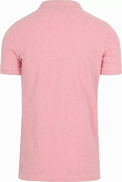 Superdry Classic Poloshirt Melange Rosa - Größe M günstig online kaufen