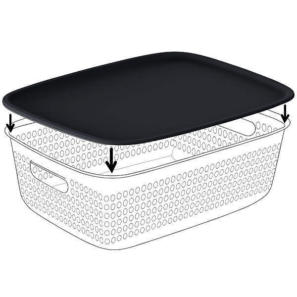 KONZEPT Stapelbox Aufbewahrungsbox 3er Set Aufbewahrungskorb günstig online kaufen