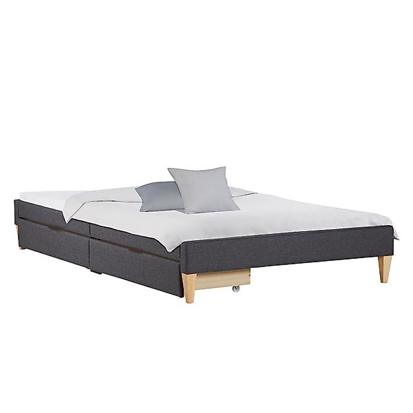 Homestyle4u Polsterbett 90x200 oder 140x200 Grau günstig online kaufen