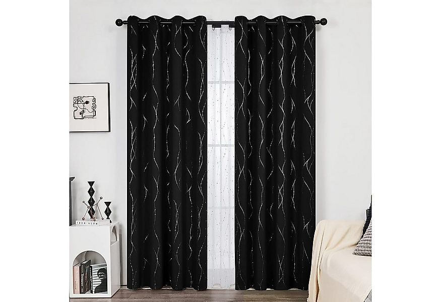 Deconovo Verdunkelungsvorhang mit Ösen Blickdichter Vorhang Verdunkelung fü günstig online kaufen