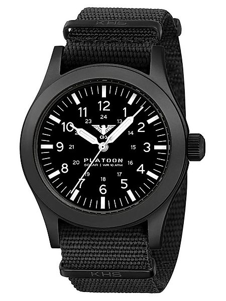 KHS Solaruhr Armbanduhr Platoon Stahl Solar Schwarz günstig online kaufen