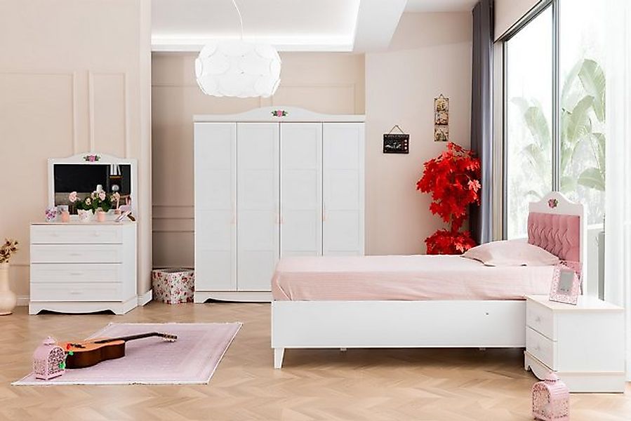Xlmoebel Bett Luxuriöses Set für moderne Kinderzimmer in Weiß mit Kinderbet günstig online kaufen