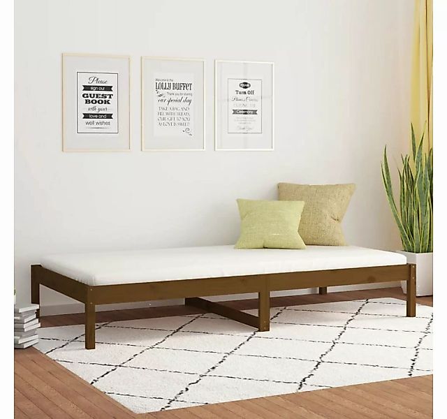 furnicato Bett Tagesbett Honigbraun 90x200 cm Massivholz Kiefer günstig online kaufen