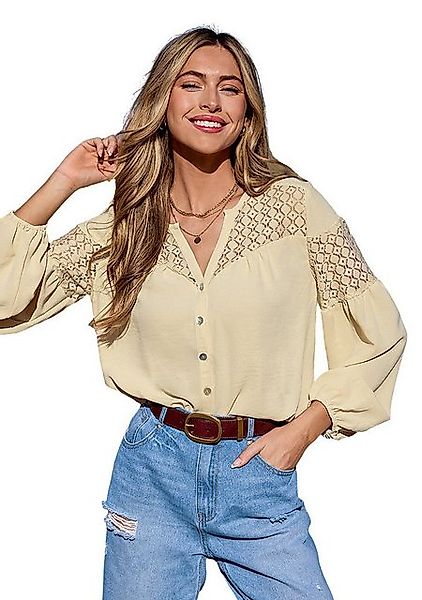 Cupshe Blusentop Lässiges Holiday Button Blusen Top günstig online kaufen