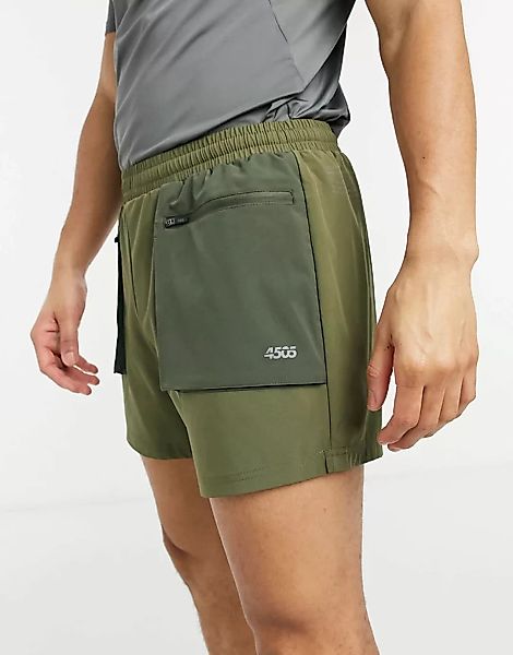 ASOS 4505 – Lauf-Shorts mit Utility-Tasche-Grün günstig online kaufen