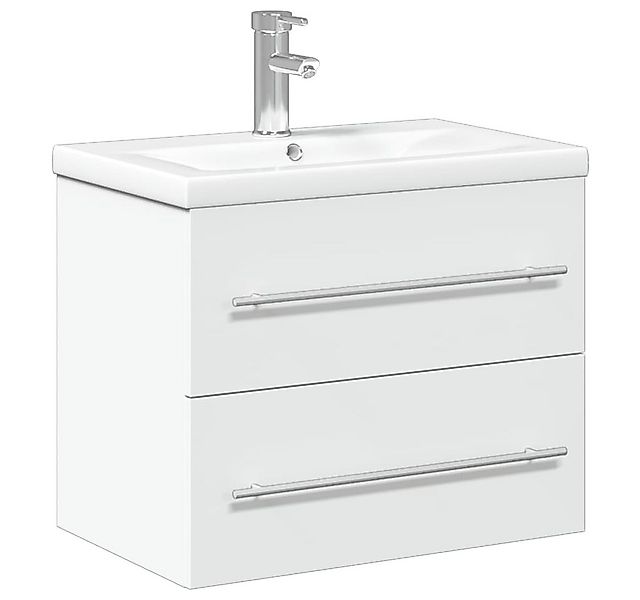 vidaXL Waschbeckenunterschrank Waschbeckenunterschrank mit Einbaubecken Wei günstig online kaufen