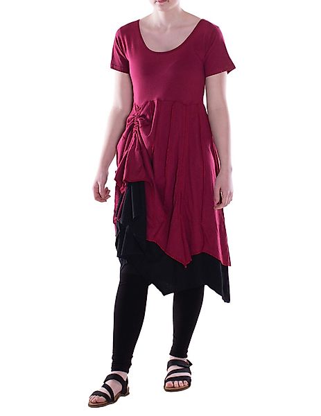 Vishes Midikleid Damen knielanges Kleid Baumwolle günstig online kaufen