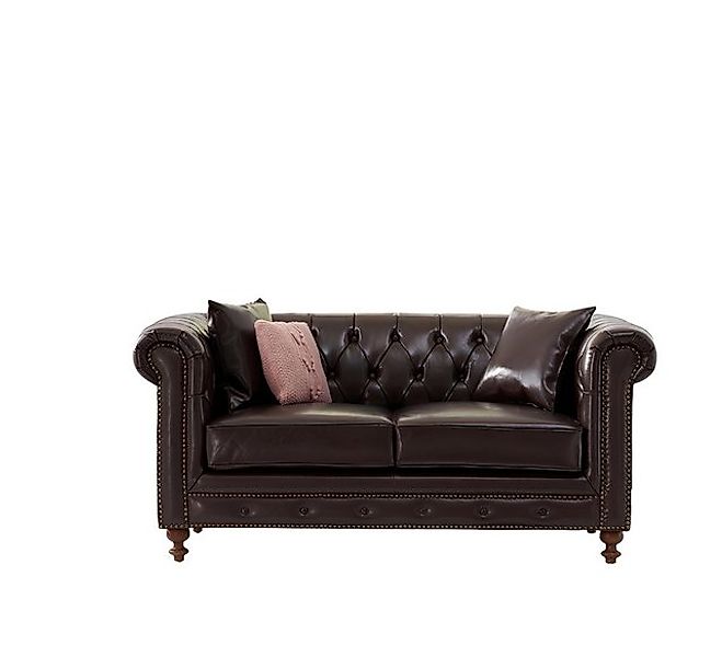 Xlmoebel 2-Sitzer Zweisitzer Chesterfield-Sofa Braun Modern, 1 Teile, Herge günstig online kaufen