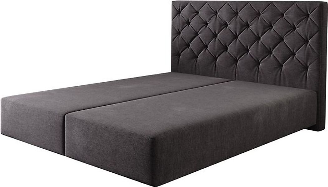 DELIFE Boxspringbett Dream-Great, Mikrofaser Schwarz 160x200 cm günstig online kaufen